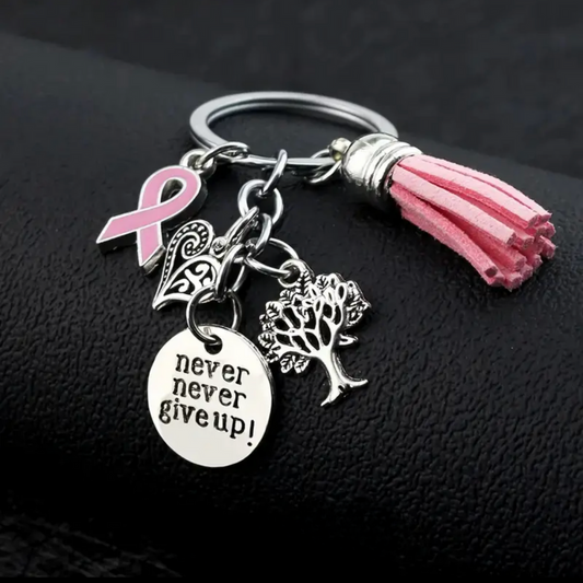 Breast Cancer Awareness Inspirational Keychain