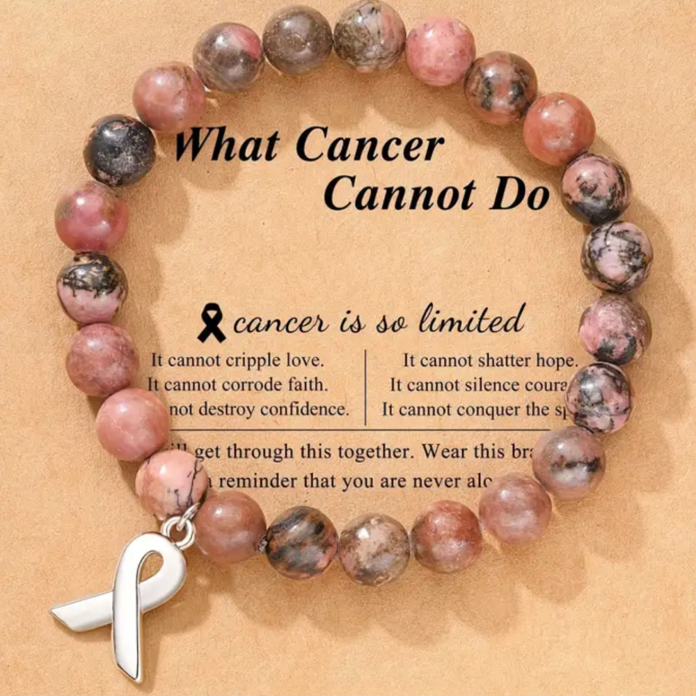 Breast Cancer Awareness Stone Bracelet