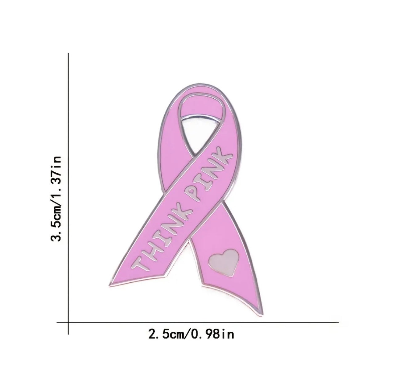 Think Pink Breast Cancer Awareness Pin