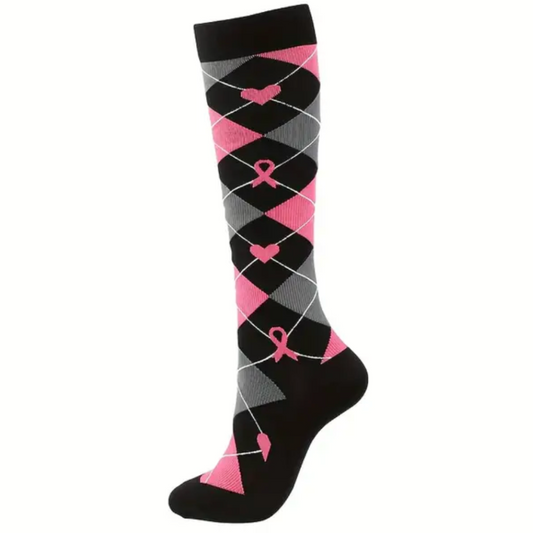 Breast Cancer Awareness Compression Socks